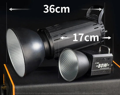 ZU80 COB camera light 80W LED fill light 2500K~6500K dual-color mini Bowens portable outdoor live lighting CRI≥96 TLCI≥97