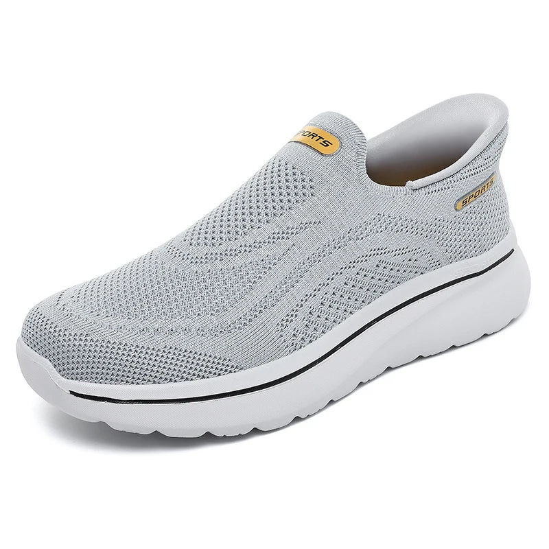 Men Women Slip on Walking Shoes Breathable Mesh Knit Loafers Lightweight Non Slip Comfort Casual Sports Sneakers Walking