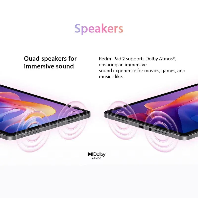 Xiaomi Redmi Pad 2 4GB/128GB 6GB/128GB 8GB/256GB EU 9000mAh Battery 11" 2.5K WiFi Global Version Tablet PC
