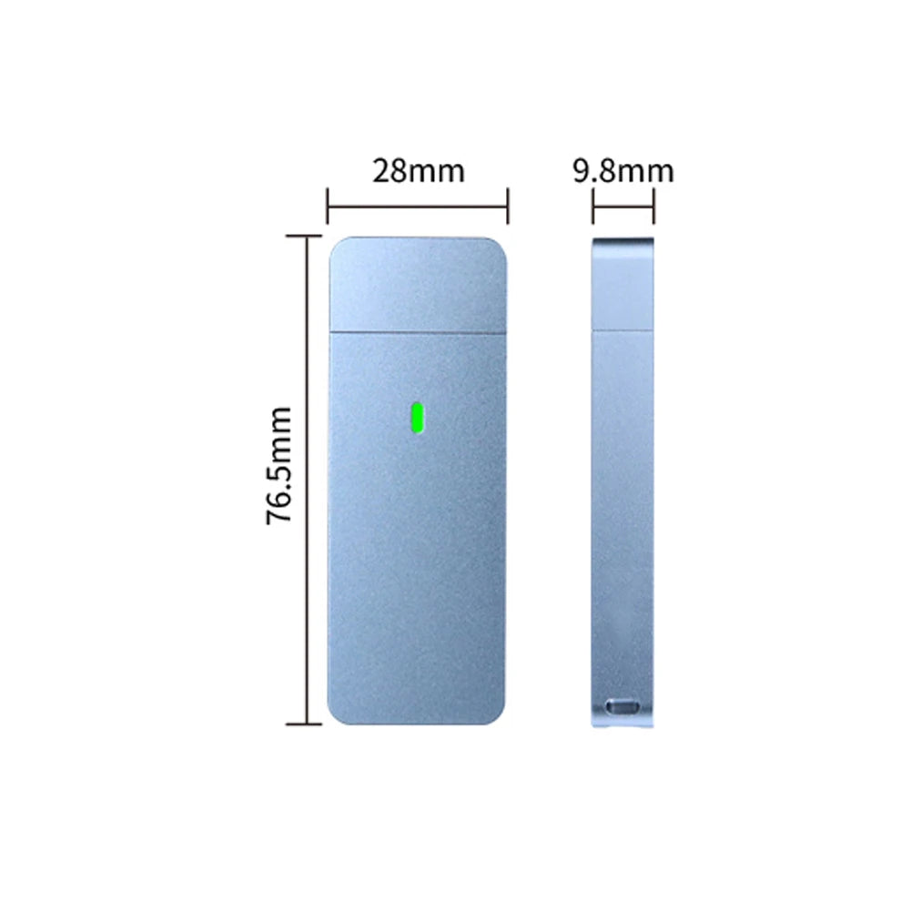 M.2 NVMe SATA Enclosure USB A Plug USB 3.2 10Gbps CNC Aluminum 2230 2242 SSD Case With Magnet Protective Case For Computer PC