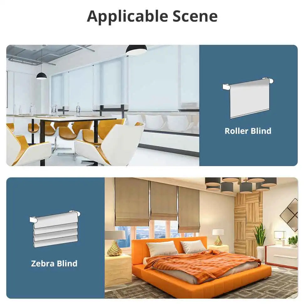 Zemismart WiFi Electric Roller Shade Motor for 17mm 25mm 28mm Tube Built-in Battery Work with Tuya Alexa Google Home Alice Voice