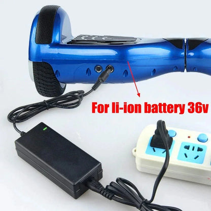 DC42V 2A Universal Lithium Battery Charger For 36V Hoverboard Self-Balancing Scooter 100-240V AC Power Adapter EU US