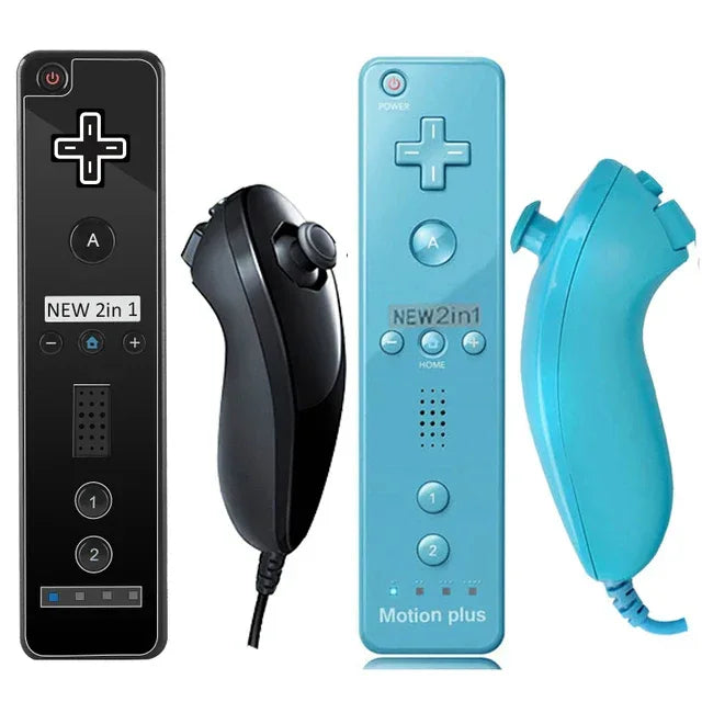 a Whole Set Remote Controller with Nunchuck Controller for  Wii Games Control for Wii Console Wireless Gamepad with Motion Plus
