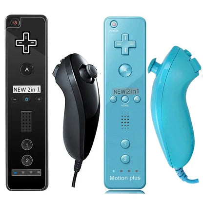 a Whole Set Remote Controller with Nunchuck Controller for  Wii Games Control for Wii Console Wireless Gamepad with Motion Plus