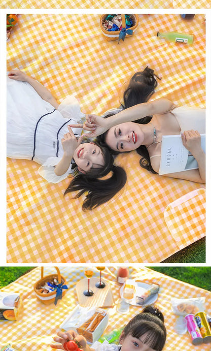 Outdoor Waterproof Picnic Mat Moistureproof Portable Beach Mat Ins Style Camping Picnic Blanket for Travel Camping Hiking