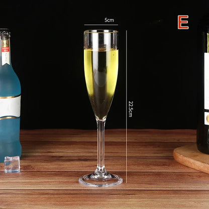 Acrylic Cocktail Cup Unbreakable Wine Glass Home Wedding Party Bar Goblet Red Juice Wine Drinking Glasses Bar Tools