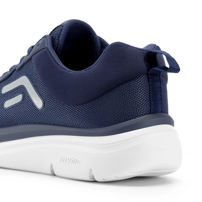 FitVille Walking Shoes for Men Wide Width Thick sole Lightweight Breathable Sneakers Shoes for Plantar Fasciitis Pain Relief