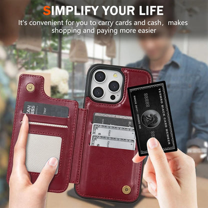 Wallet RFID Blocking Layer Protect Anti-Theft Magnetic Leather Case For iPhone Air 17 Pro Max 16e 15 Plus 14 13 12 11 Card Bag