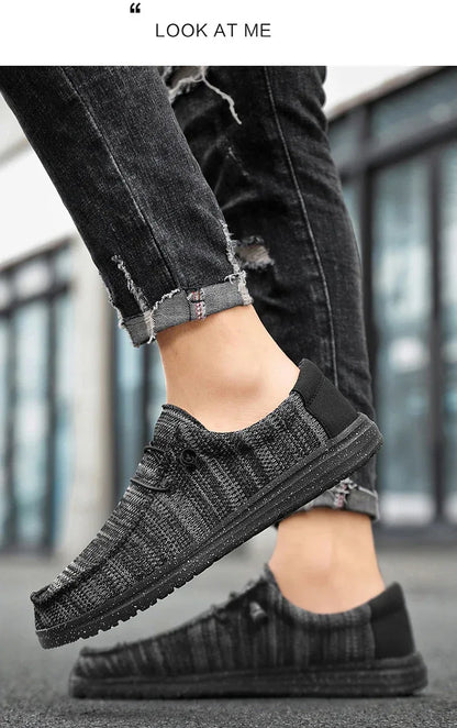 Men 2025 New Leisure Sneakers Spring Summer Breathable Lightweight Outdoor Canvas Shoes Large Size Men's Shoes Walking Loafers