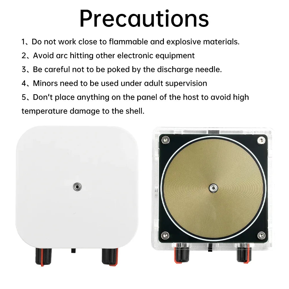 AC110-220V Input Dual Mode Music Tesla Coil Palm Tesla Coil High Frequency Voltage Pulse arc Generator  Artificial Lightning