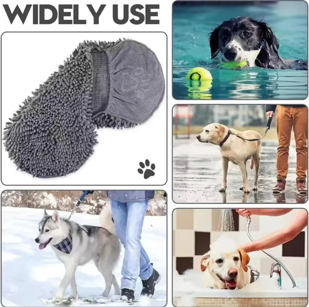 1Pcs Super Absorbent Pet Bath Towel Quick-drying Cat Towels Convenient Soft Bath Robe Dry Pet Cleaning Washcloth Dog Accessories