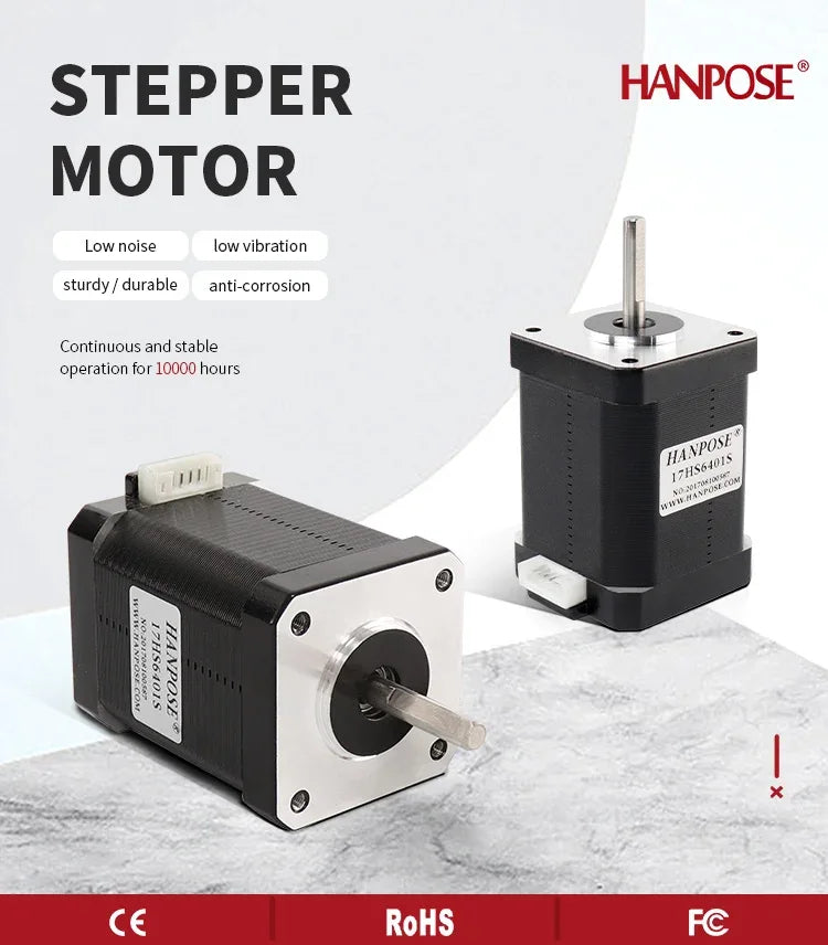 Free shipping 4 lead nema17 70N.cm 1.7A 17HS6401S-0.9 degrees 42 motor 42BYGH stepper motor for 3D printer monitoring equipment
