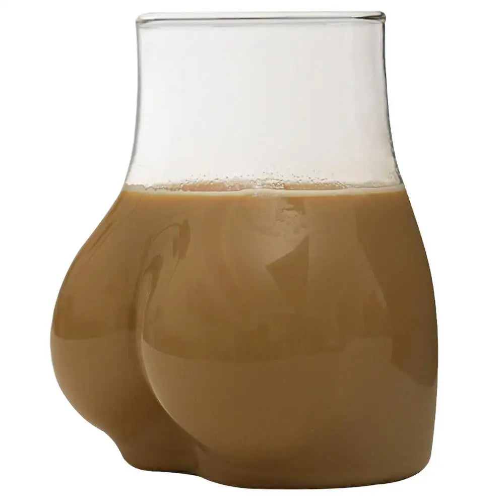 1pc Butt Drinking Cups 450ml Transparent Borosilicate Glass Coffee Mug Funny Coffee Mug Glass Women Body Ass Cup Milk Water Mugs