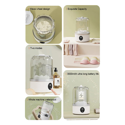 Cordless Small Washing Machine with Laundry Cup Automatic Laundry Cup Mini Special Washer for Travel Home and Dormitory