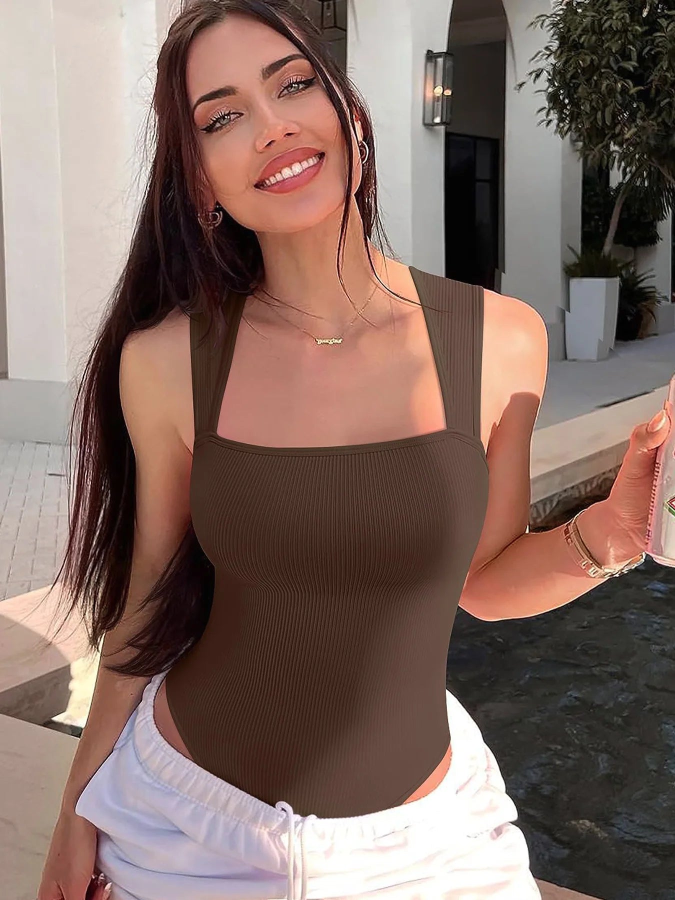 Women's Fashion Shapers Jumpsuit Seamless Sexy Briefs Tights Wide Shoulder Strap Comfortable Easy to Wear with Bra Shaping Under