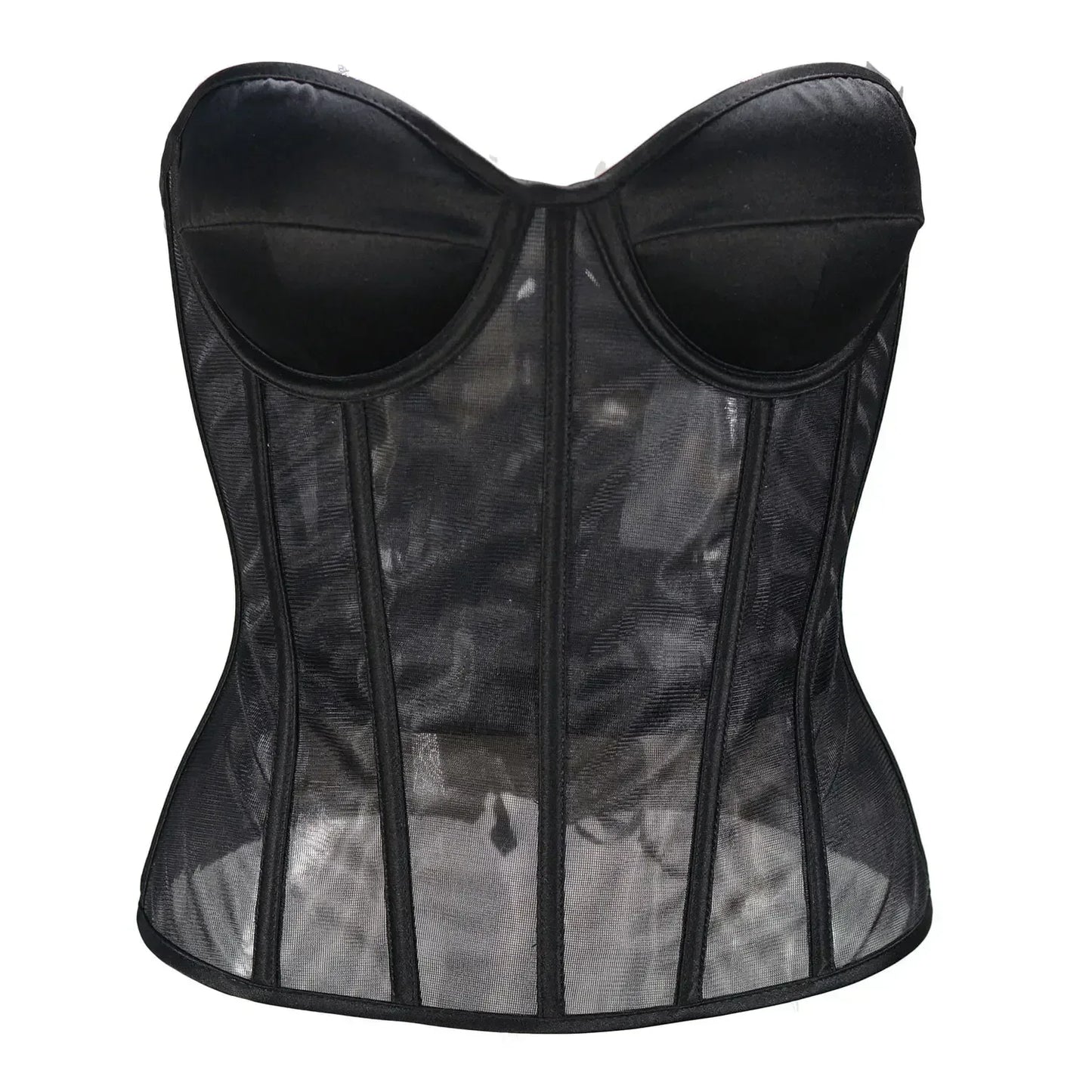 Sexy Thin Body Shaper Underwear Corset Waist Trainer Lingerie Lace Corsets Perspective Mesh Shapewear Women Fashion Clothes Faja