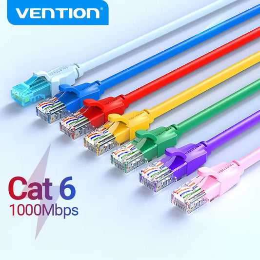 Vention Colour Ethernet Cable Cat 6 Network Cable 4 Twisted Pair Patch Cord RJ45 Internet UTP Cat6 Lan Cable for Laptop Router by PDG ibma