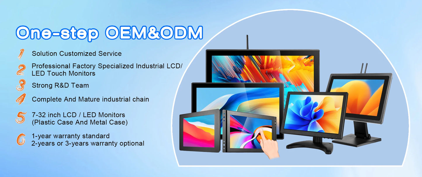 10.5 Inch CCTV Security Monitor 15:10 TFT LCD Screen 1920*1280 FHD Small TV Computer Display for PC CCTV With HDM VGA Interface