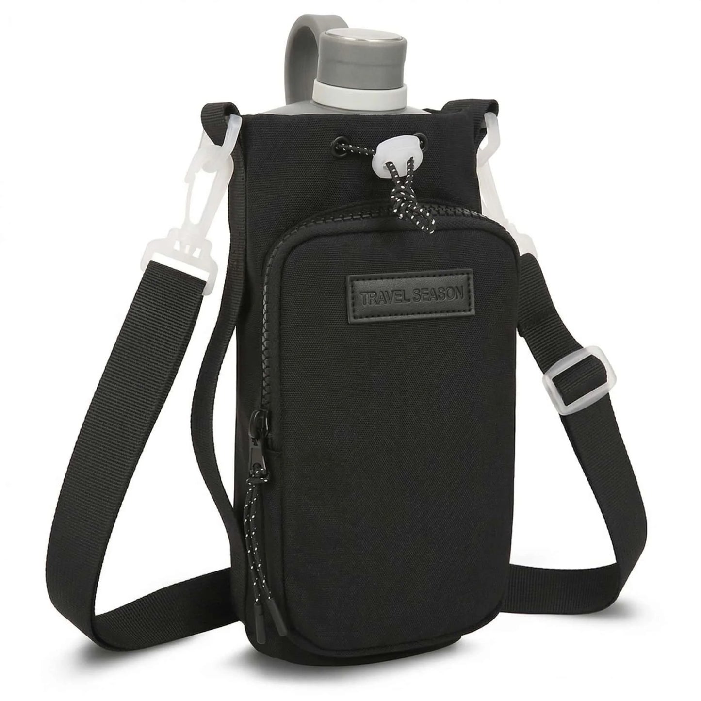 Outdoor Water Cup Pocket Portable Water Bottle Bag Insulated Cup Holder with Pockets for Phone, Keys Water Cup Protective Cover