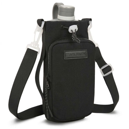 Outdoor Water Cup Pocket Portable Water Bottle Bag Insulated Cup Holder with Pockets for Phone, Keys Water Cup Protective Cover
