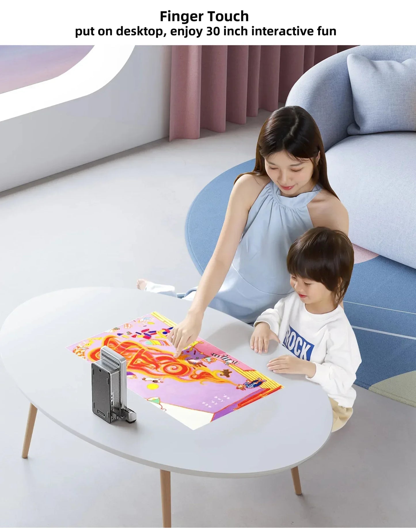P9 PRO Ultra Short Throw Mini Projector Finger Touch Interactive HD Projector 1000ANSI Smart Проектор HDR MEMC Vidéoprojecteur