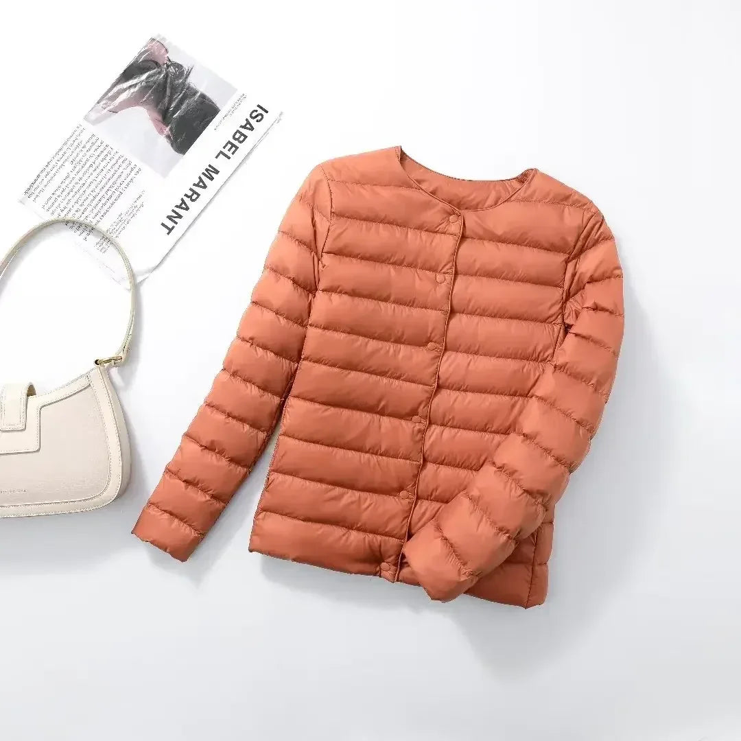Light Down Coat Spring Autumn Warm Women White Duck Down Slim Jackets Female Fashion Ultra Lightweight Packable Puffer Coats