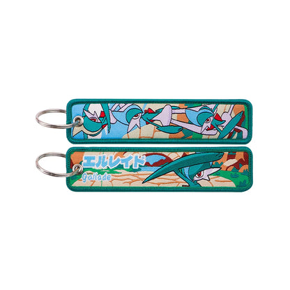 Kawaii Japanese Elf Anime Embroidery Key Fobs Key Tag Motorcycles Cars Backpack Chaveiro Keychain Fashion Keyring Friends Gifts