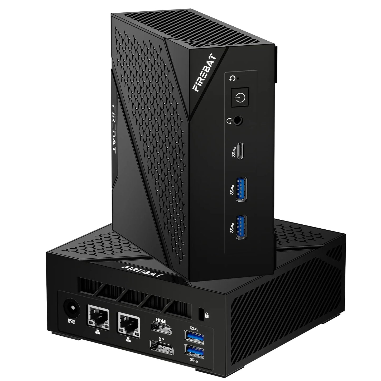 FIREBAT MINI PC AM02 AMD Ryzen 5 6600H 16GB DDR5 RAM 512GB SSD WIFI6 BT5.2 Windows11 Portable Desktop Computer Network port HDMI