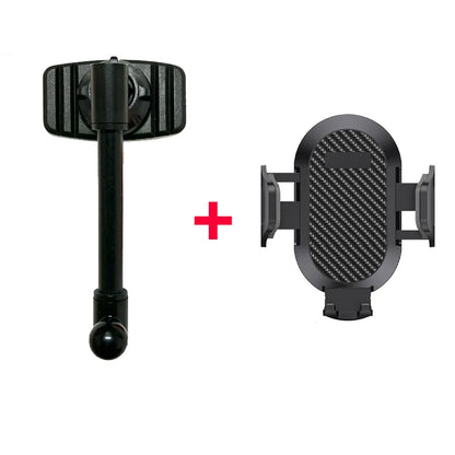 Car Phone Holder Extension Rod Dual Ball Head Adjustable Goose Neck Universal 17mm Ball Head Nano Glue Sticker Base Mount
