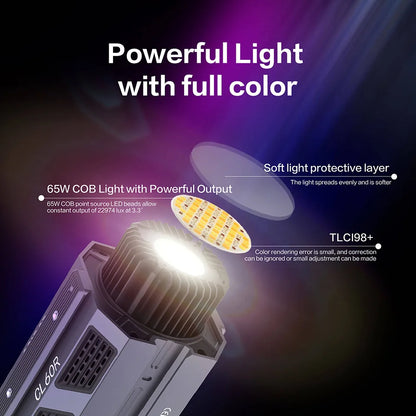 COLBOR CL60 CL60R Photography Fill Lighting Protable Video Light Tiktok Youtube Lamp with APP Control