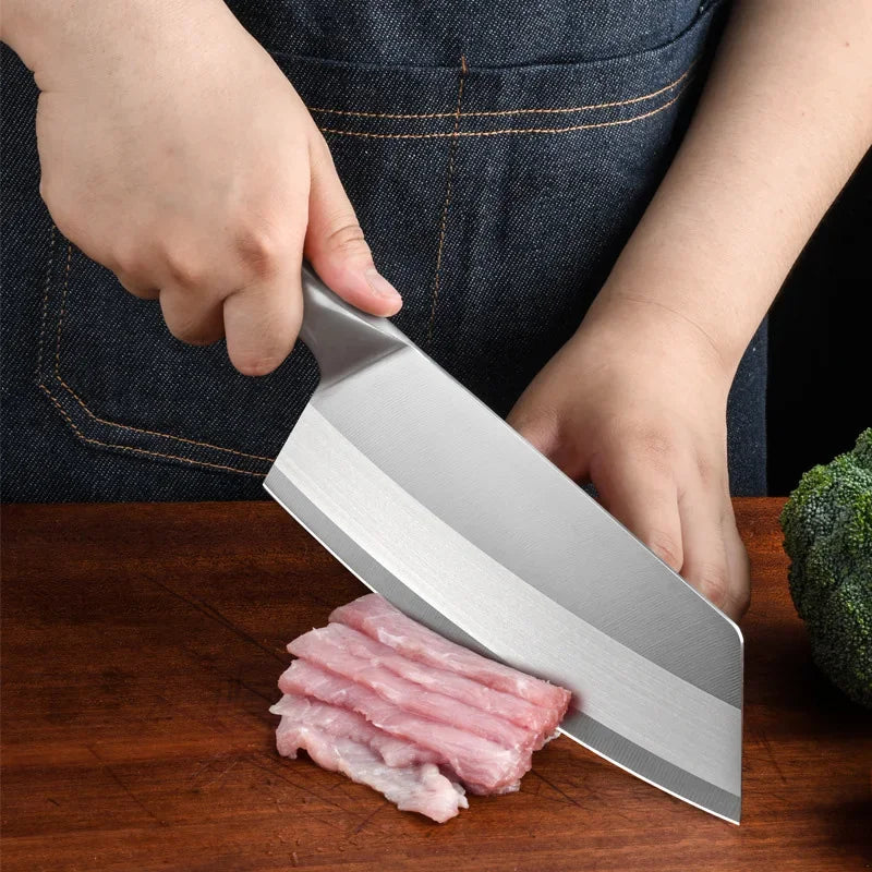 Cleaver Kitchen Knives Wooden Handle Stainless Steel Utility Knife Slicing Fish Vegetables Butcher Knife Chef Cleaver Meat Knife