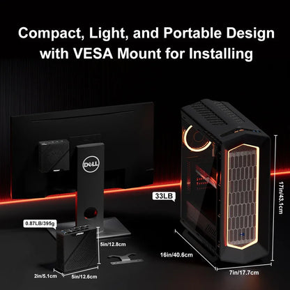 FIREBAT MINI PC AM02 AMD Ryzen 5 6600H 16GB DDR5 RAM 512GB SSD WIFI6 BT5.2 Windows11 Portable Desktop Computer Network port HDMI