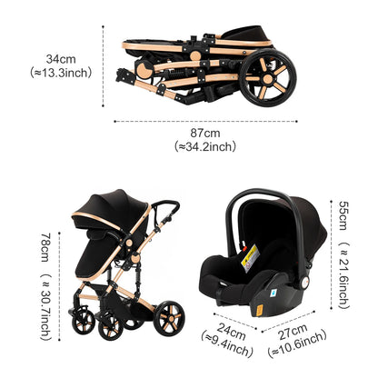 Baby Stroller 3 in 1 stroller lightweight strollers  Baby Carriage mutifunction strollers Baby newborn stroller mother kids
