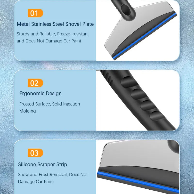 Car Snow Shovel Ice Scraper Snow Removal Shovel Multifunction Winter Windshield Window Snow Clean Scraping Tool Auto Ice Breaker