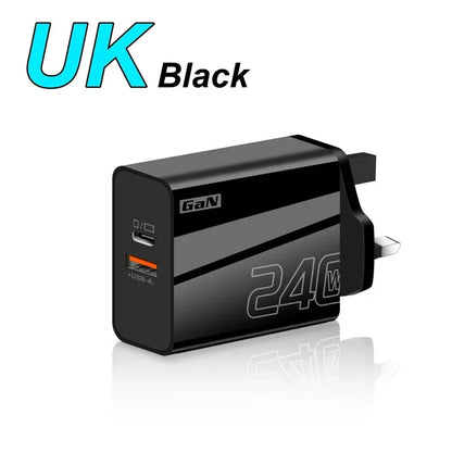 240W GaN USB Type C Charger PD Fast Charge Phone QC 3.0 Quick Chargers For iPhone 17 16Pro Max Mini iPad Charging NEW