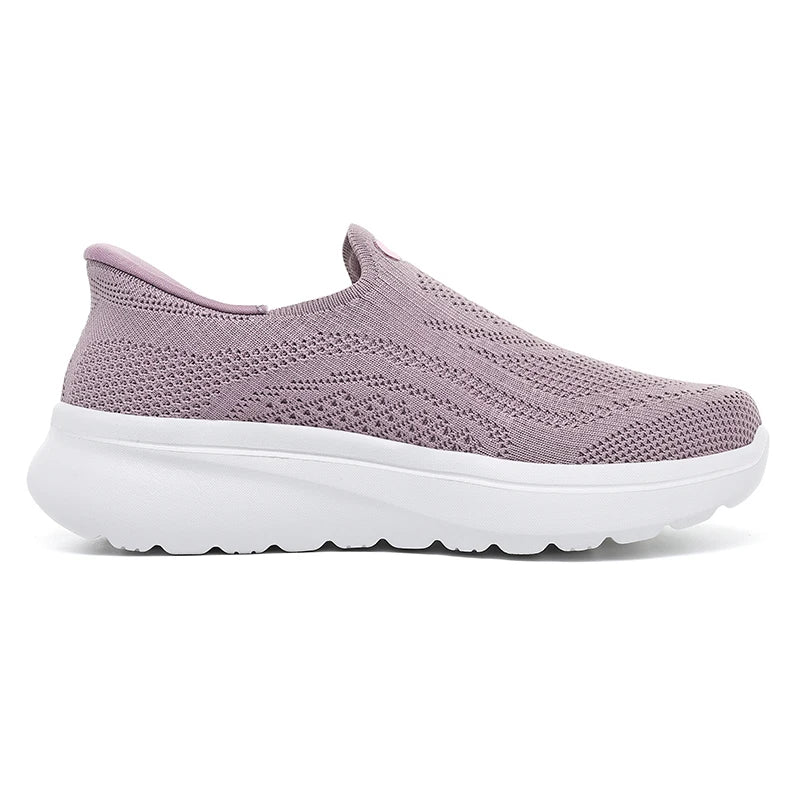 Men Women Slip on Walking Shoes Breathable Mesh Knit Loafers Lightweight Non Slip Comfort Casual Sports Sneakers Walking