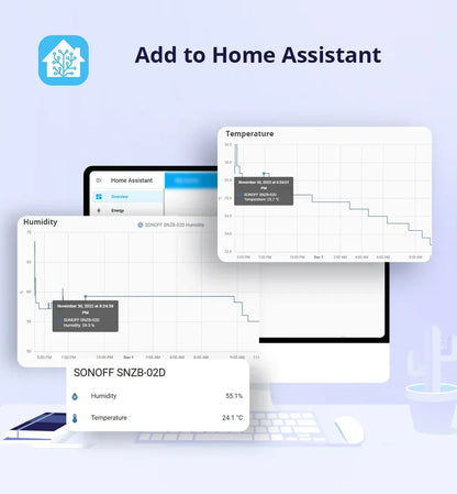 SONOFF SNZB-02D Zigbee LCD Smart Temperature Humidity Sensor Wireless Hygrometer Thermometer Alexa Google Home Alice