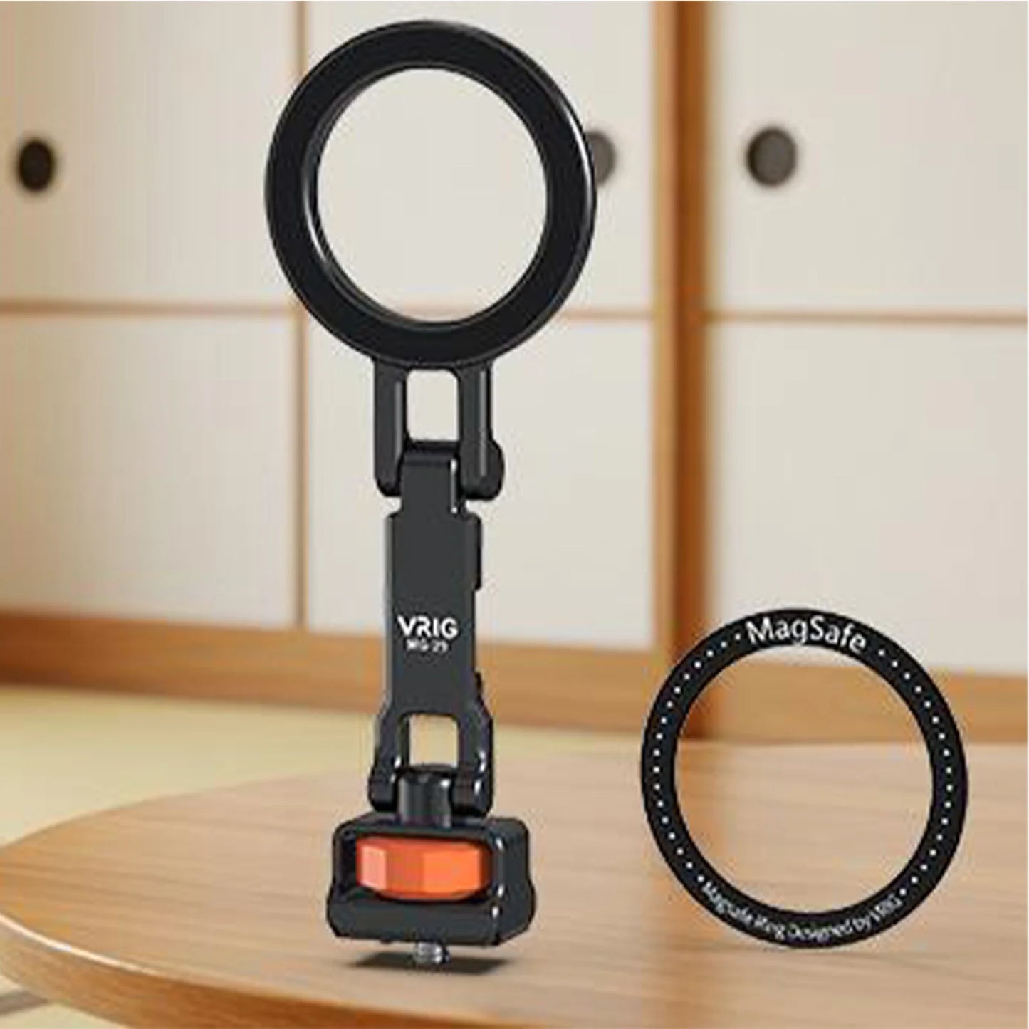 Magnetic Cold Shoe Mount for Phones Magnetic Foldable Phone Stand 1/4 Screw and Cold Shoe Mount for Live Streaming Photography