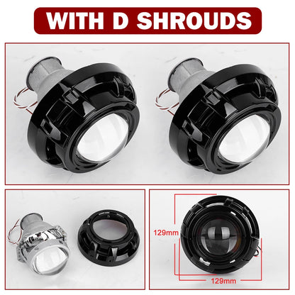 3 inch Projector Lens H7 For Hella 3R Headlights Retrofit Kit Single Xenon Moto Low Beam Auto Lamp H7 D2S D2H LED HID Car Light