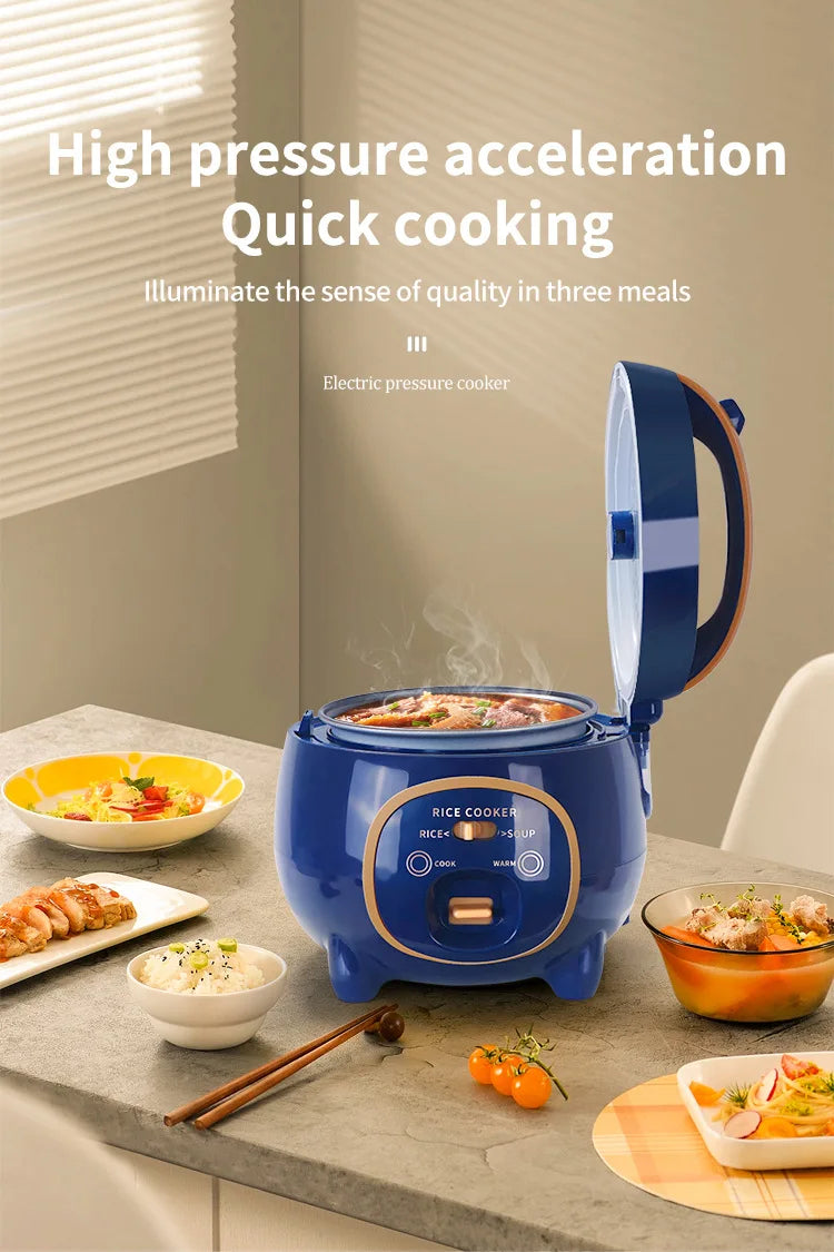 110V-220V Household Kitchen Electric Cooking machine Mini 1.8L Rice Cooker for Boiling Water, Rice, and Soup