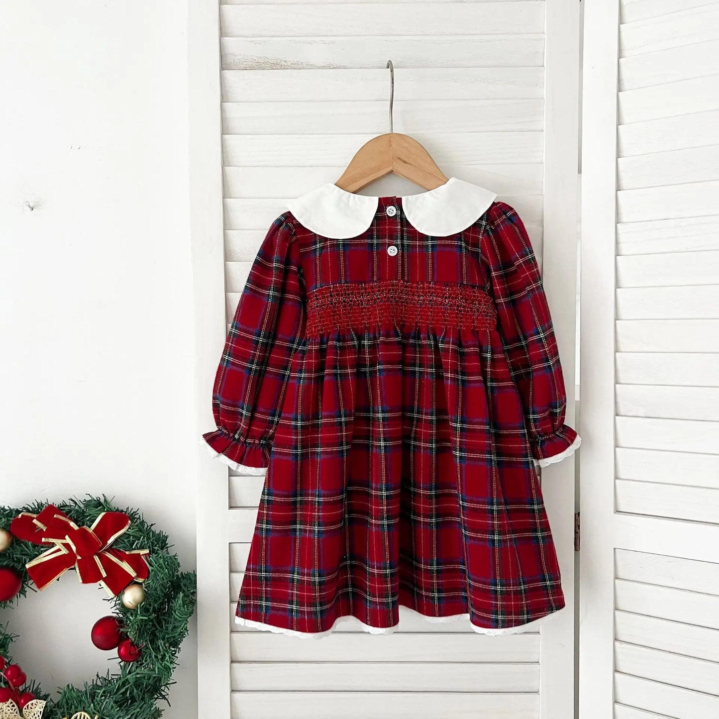 New Year's Party Clothes ﻿Christmas Toddler Kids Baby Girls Clothes Sister Matching Xmas Bodysuit Dress Outfits Red Plaids Sets