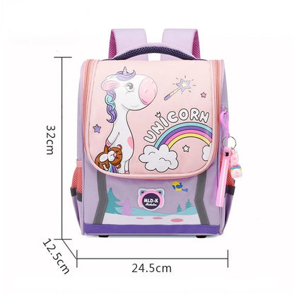 Waterproof Children Primary School Bags Cute Unicorn Rainbow Backpacks Kids Cartoon Animal Dinasour Shcoolbags for Kindergarten