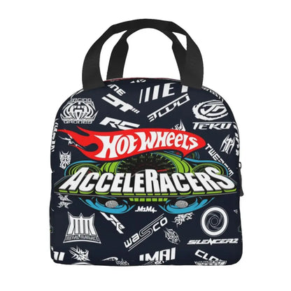 Custom Hot Wheels For Fans Thermal Insulated Lunch Bag Cartoon Sport Car Portable Lunch Container Travel Multifunction Food Box