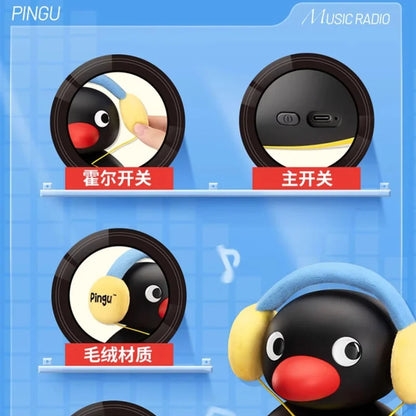 MarTUBE Pingu Bluetooth Speaker Cute Shaking Head Cartoon Penguin Music Radio Wireless Audio Player Birthday Gift For Pingu Fans