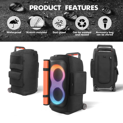 For JBL PARTYBOX 520 Carrying Cover Waterproof Speaker Protective Cover Double-Sided Speaker Storage Bag for JBL PARTYBOX 520