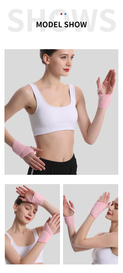 GOBYGO 1Pcs Wrist Support Sport Fitness Wristband Training Safety Hand Bands Sprain Gym Wrist Thumb Support Straps Wraps Bandage