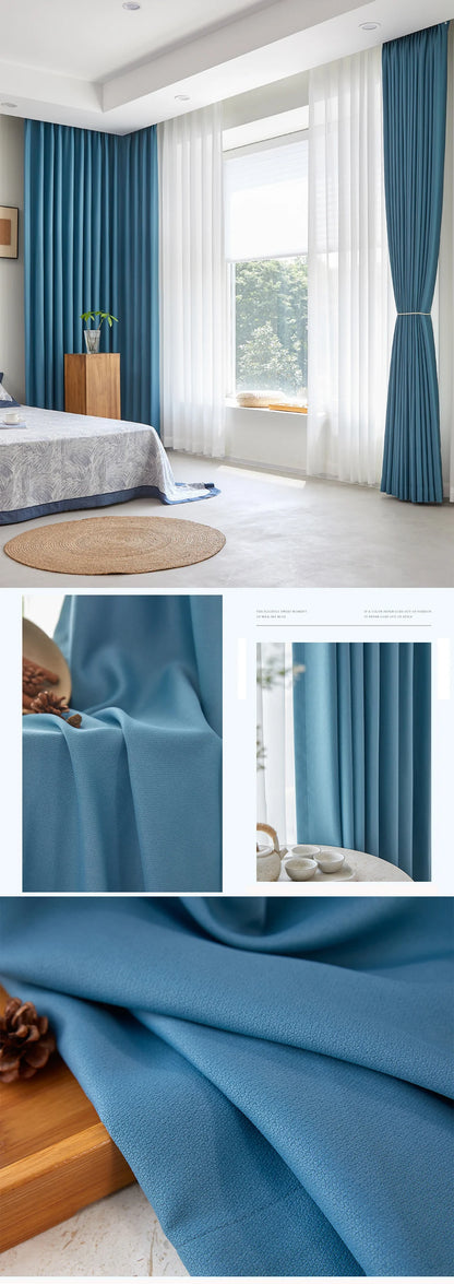 Custom size 300cm Height 80-95% shading Rate Blackout Curtain for Bedroom Window Living Room Drapes,Front and Back Color Same