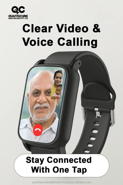 2025 QC V15 VS5 Health Watch Elderly Kids 4G GPS WiFi Tracker SOS Call Video Chat BP HR SpO2 Temp IP67 AI Silicone Band