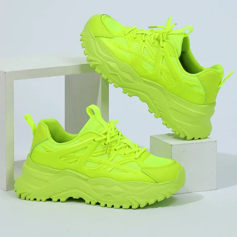 Bling Sports Shoes Women Platform Thick Sole Running Shoes Woman Sneakers Glitter Lightweight Casual Sparkling Women Shoes Pink