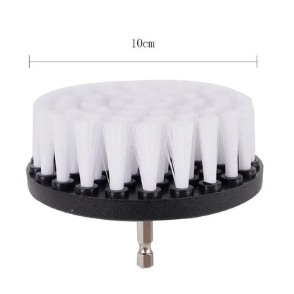 4-Inch Soft Drill Brush Attachment for Carpet, Leather, Upholstery, Glass & Tire Cleaning, Electric Scrubber Tool